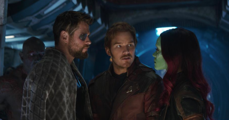 Thor meeting the Guardians was shot early on in production.
